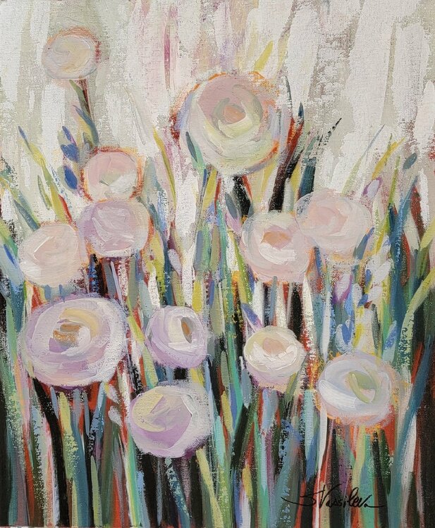 Sprinkled White Flowers II by Silvia Vassileva