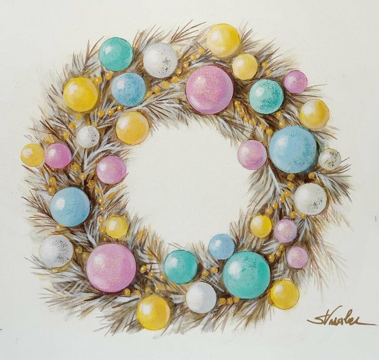 Christmas Glamour Wreath by Silvia Vassileva