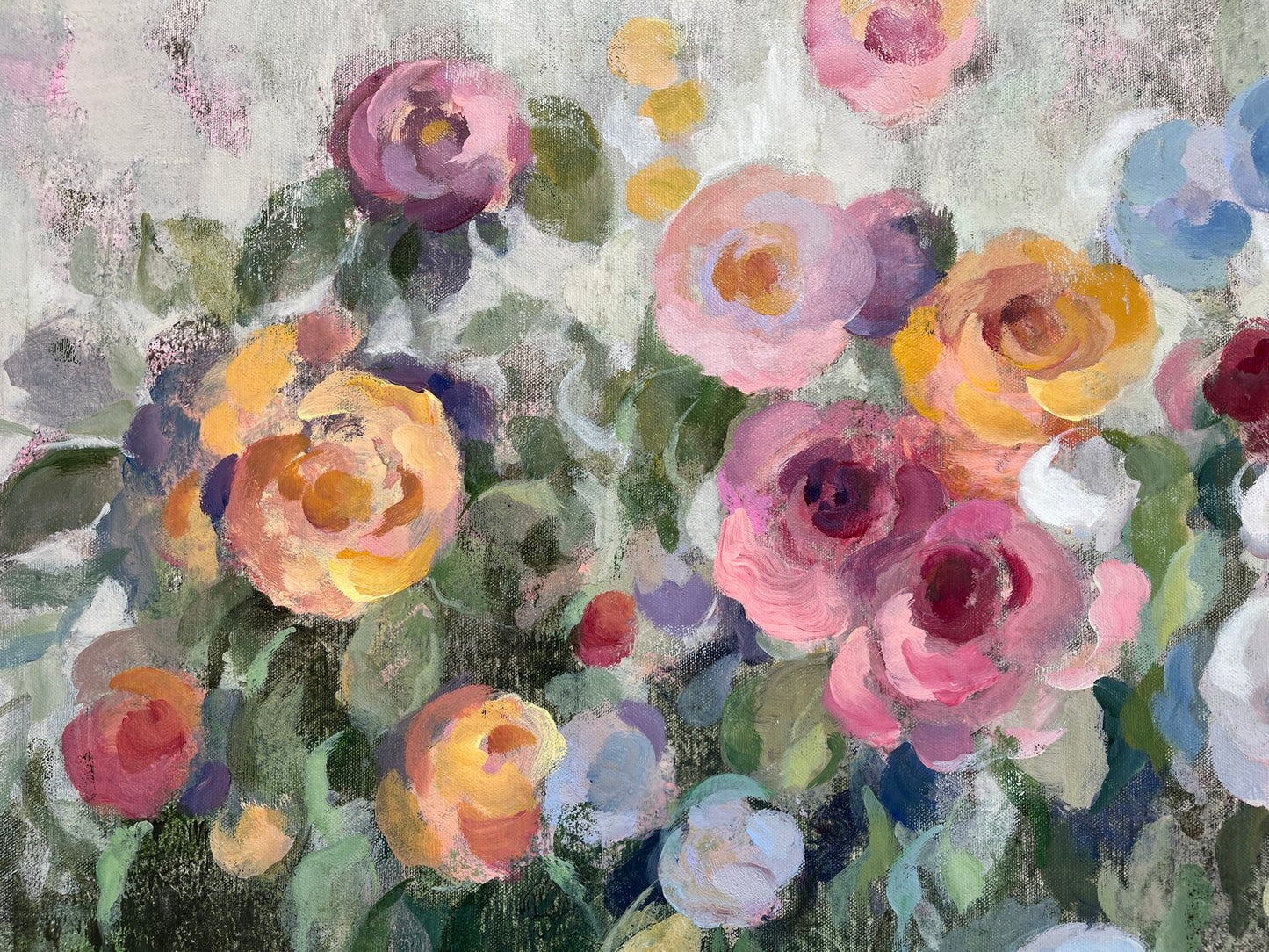 Flowers on Mossy Green - Detail 5