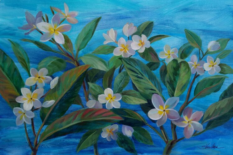 Oceanside Plumeria by Silvia Vassileva