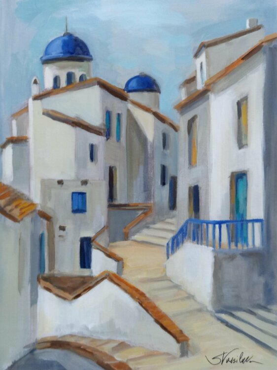 Santorini View II by Silvia Vassileva