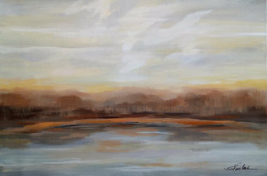 Fall Lake Sunset by Silvia Vassileva