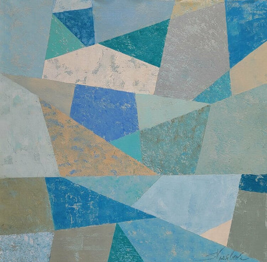 Teal Geometric by Silvia Vassileva