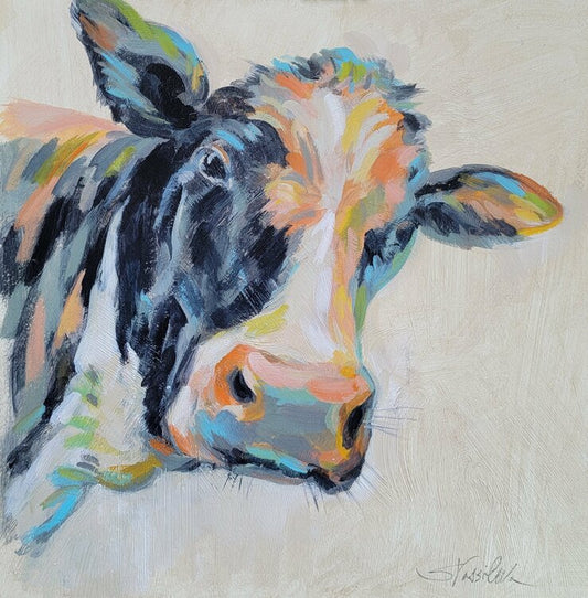 Expressionistic Cow by Silvia Vassileva