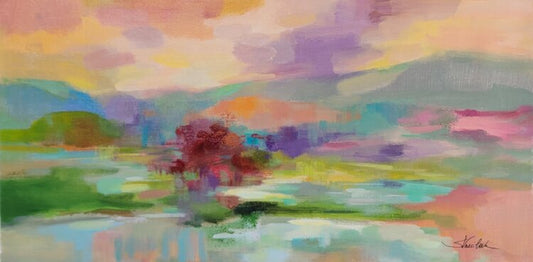 Sunset Lake Hues by Silvia Vassileva