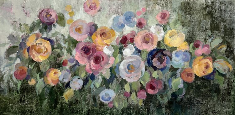 Flowers on Mossy Green by Silvia Vassileva