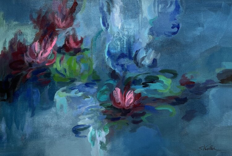 Waterlilies Evening by Silvia Vassileva