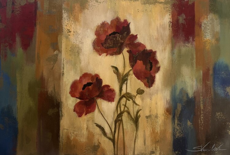 Poppies Tapestry by Silvia Vassileva