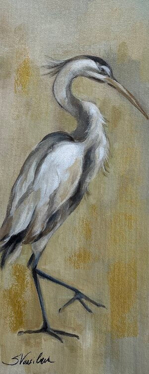 Vintage Heron I by Silvia Vassileva
