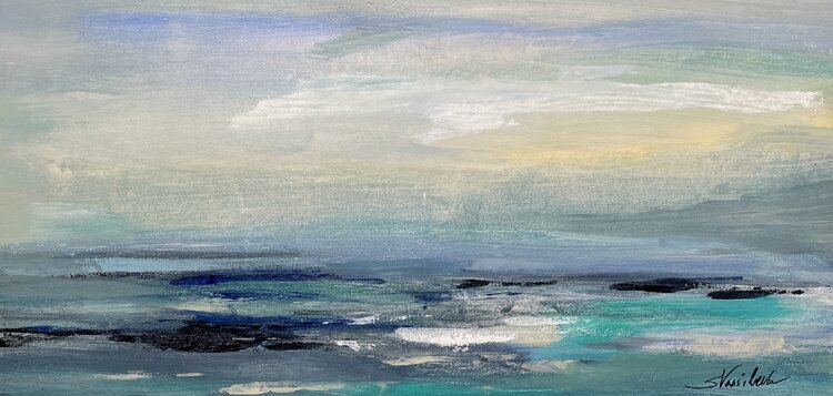 Turquoise Sea Waves II by Silvia Vassileva