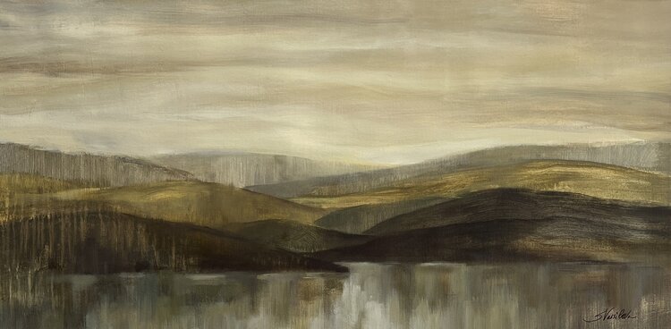 Hills by the River by Silvia Vassileva