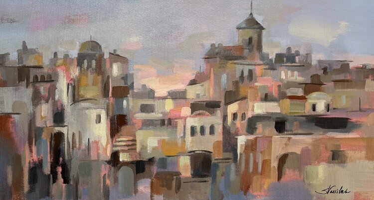 Village at Dawn by Silvia Vassileva