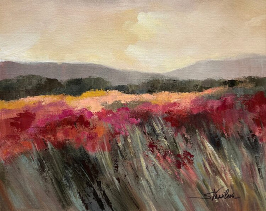 Coral and Magenta Meadow by Silvia Vassileva
