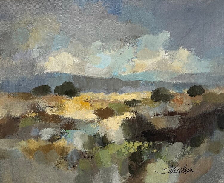 Muted Blue Landscape by Silvia Vassileva