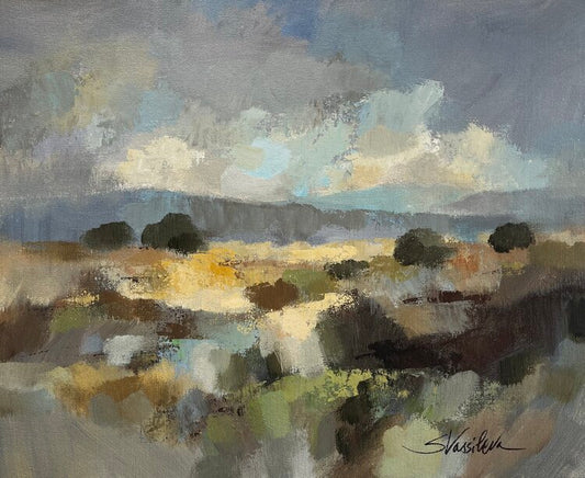 Muted Blue Landscape by Silvia Vassileva