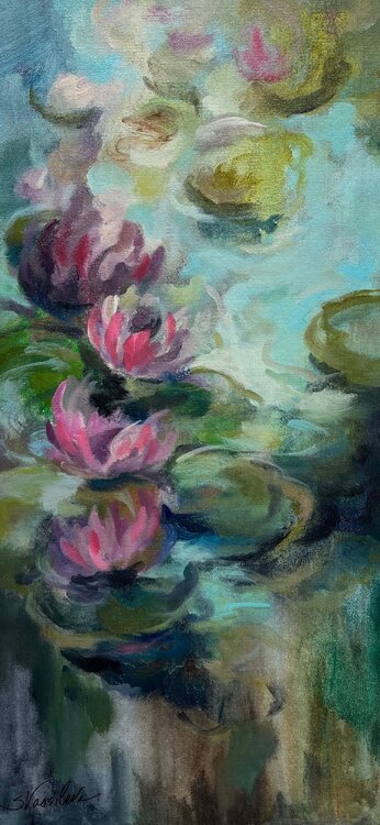 Pink Water Lilies I by Silvia Vassileva