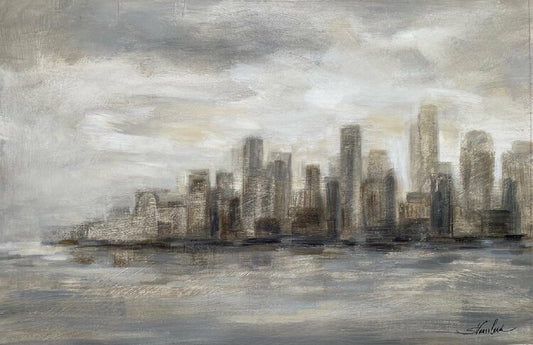 Manhattan - Low Clouds by Silvia Vassileva