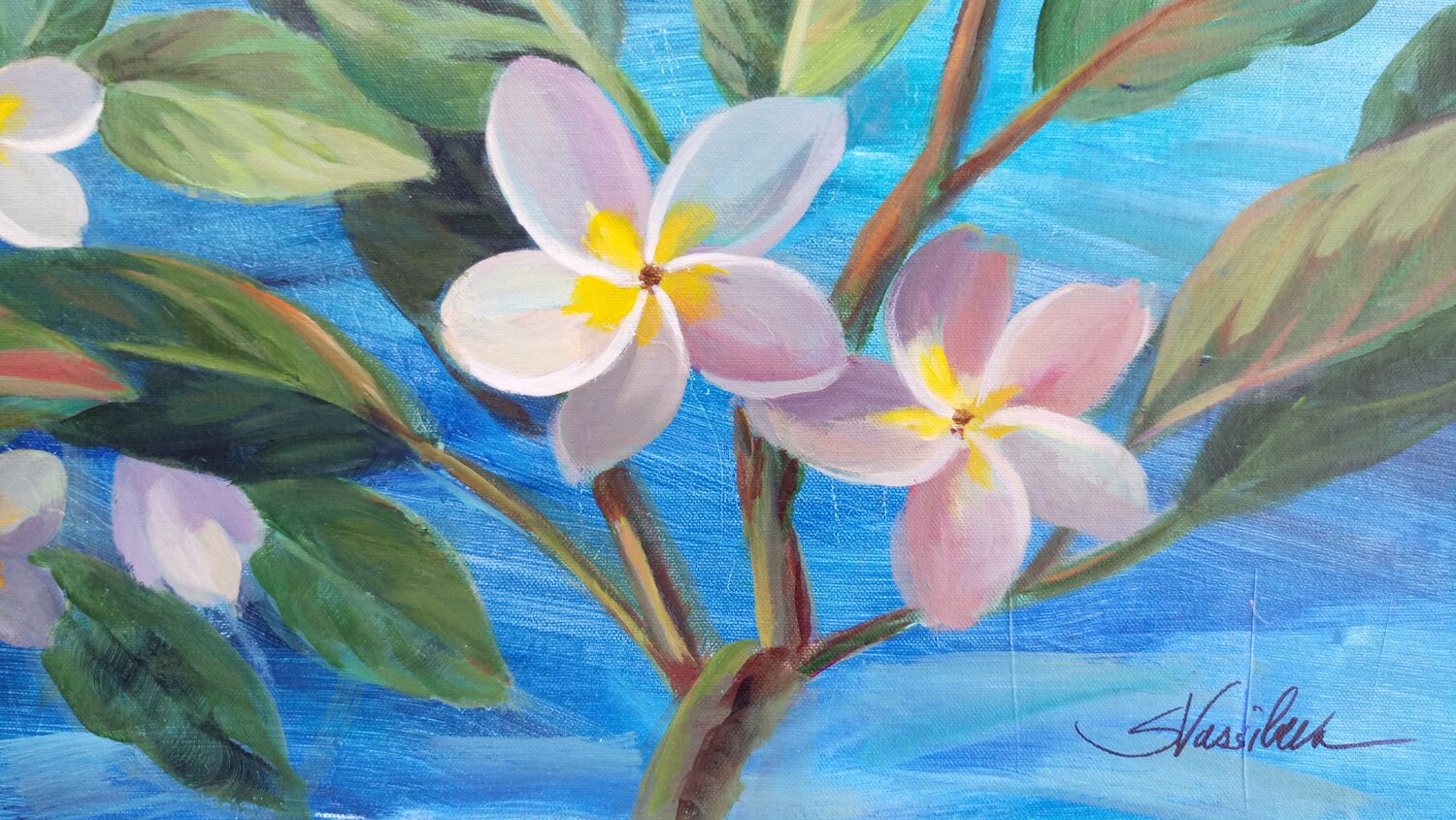 Oceanside Plumeria - Detail 1