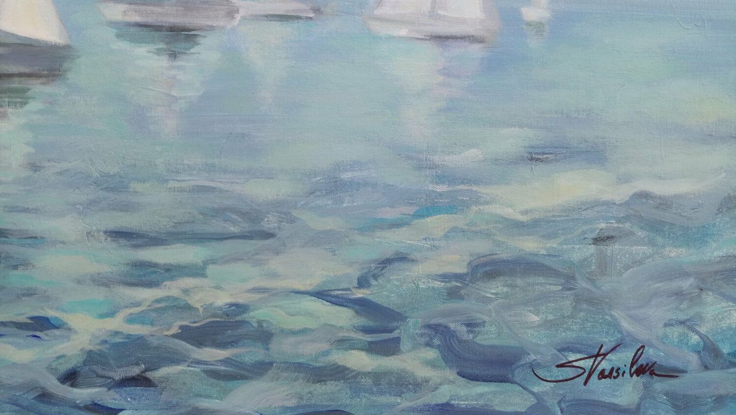 Boats in the Haze - Detail 1