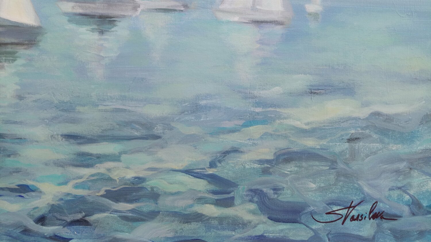 Boats in the Haze - Detail 1