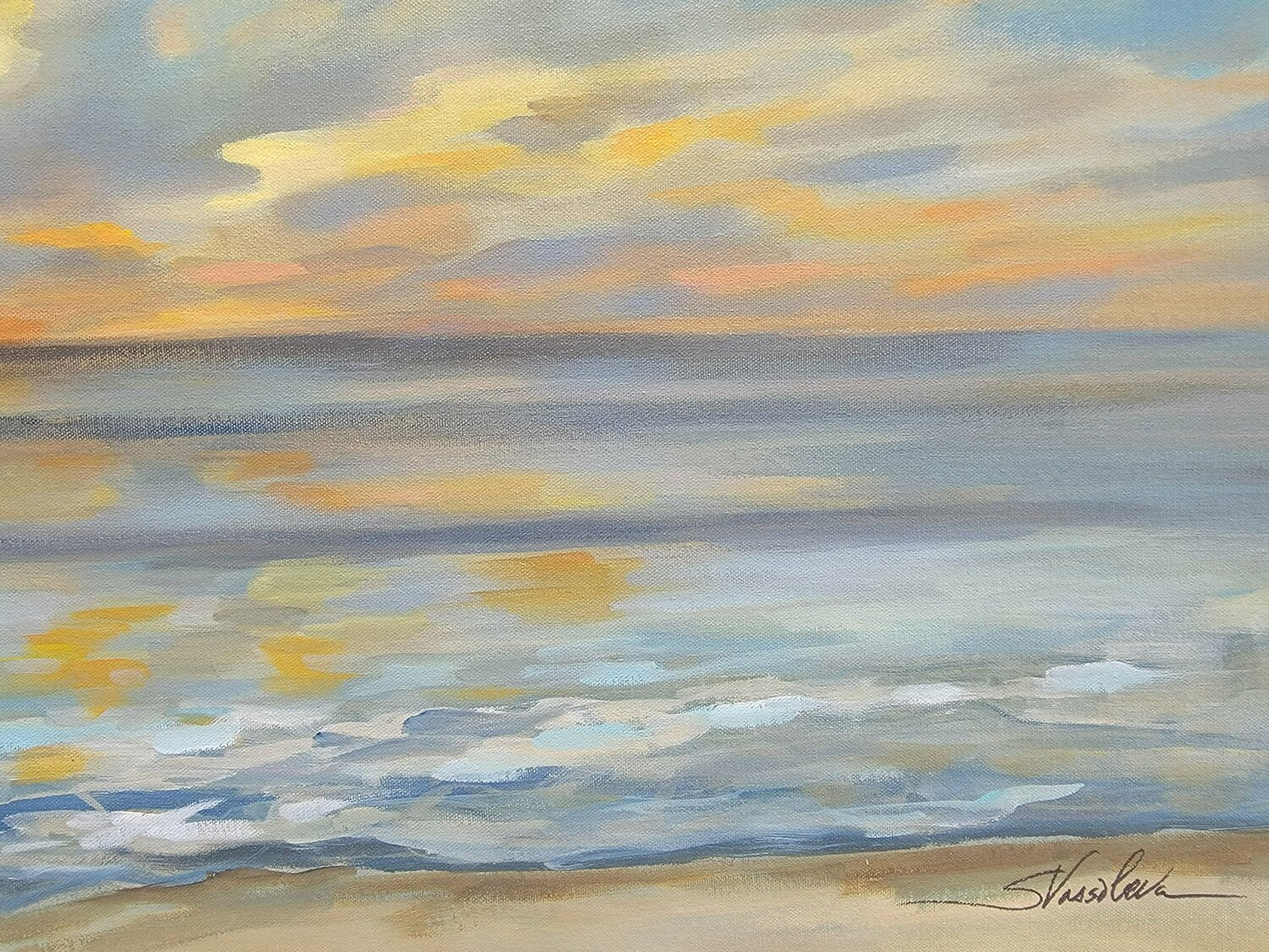 Rhythmic Sunset Waves - Detail 1