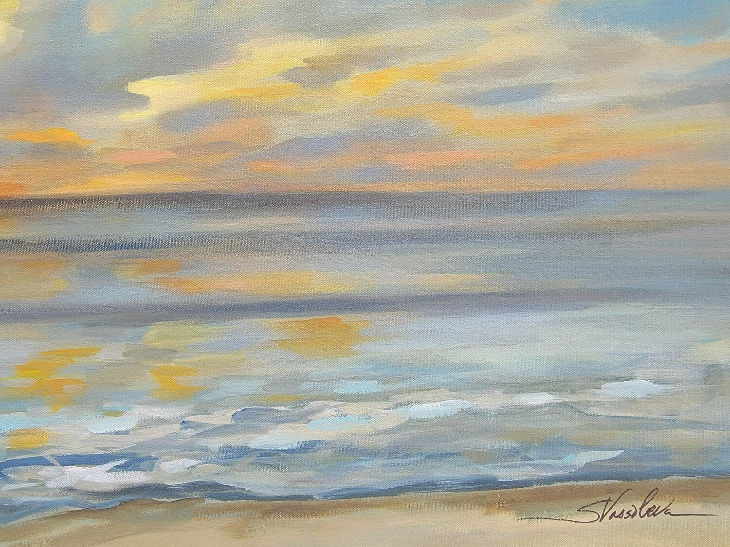 Rhythmic Sunset Waves - Detail 1