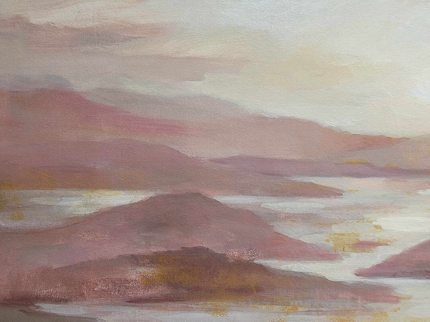 Pink and Gold Landscape - Detail 2