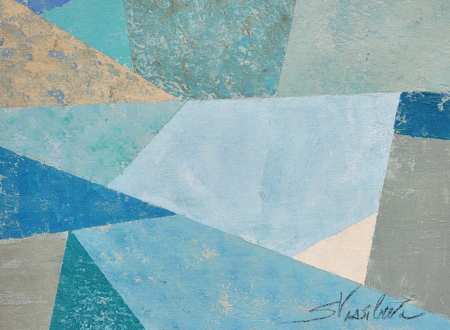 Teal Geometric - Detail 1