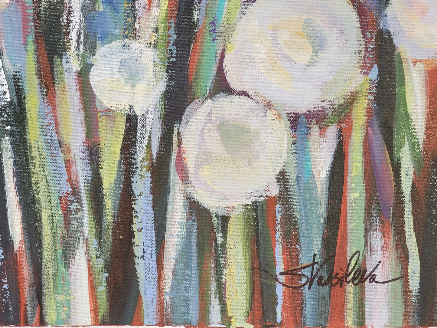 Sprinkled White Flowers I - Detail 1