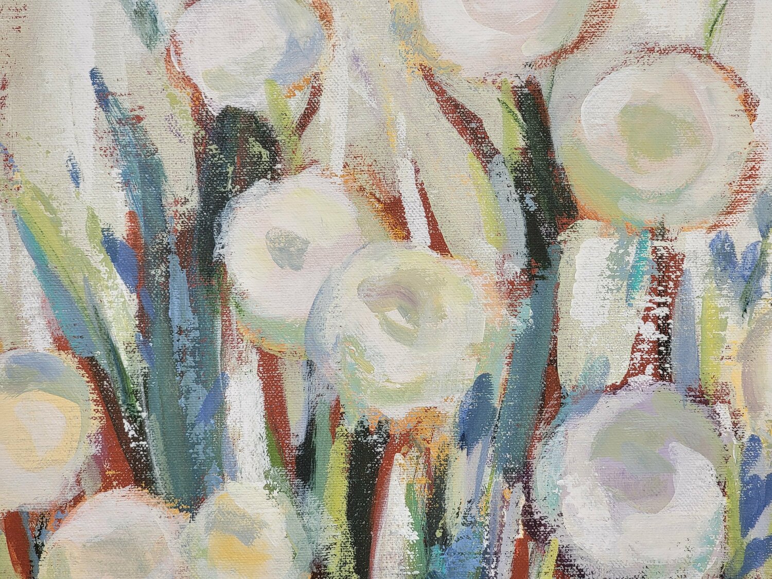 Sprinkled White Flowers I - Detail 2