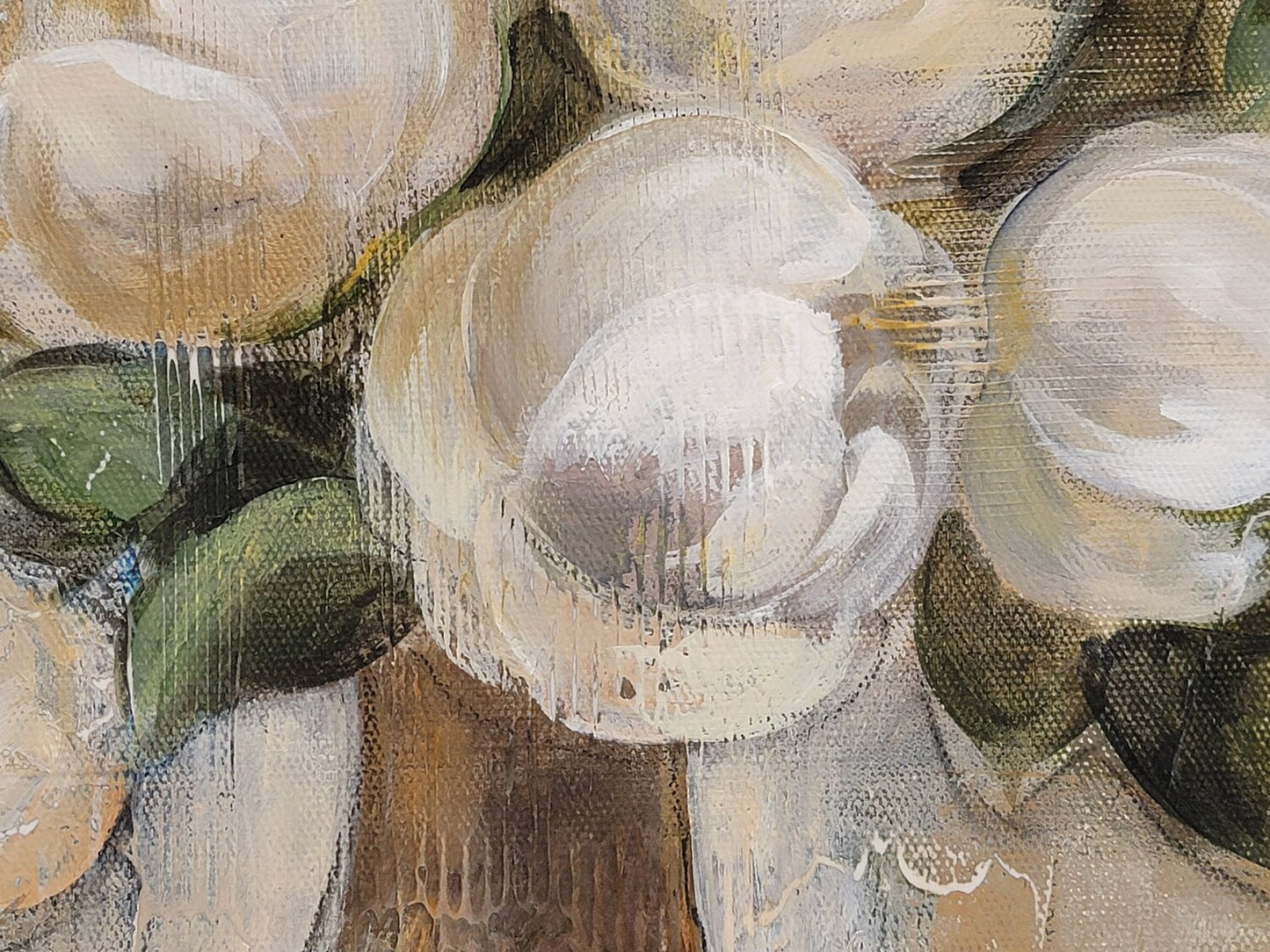 Peonies on White - Detail 2