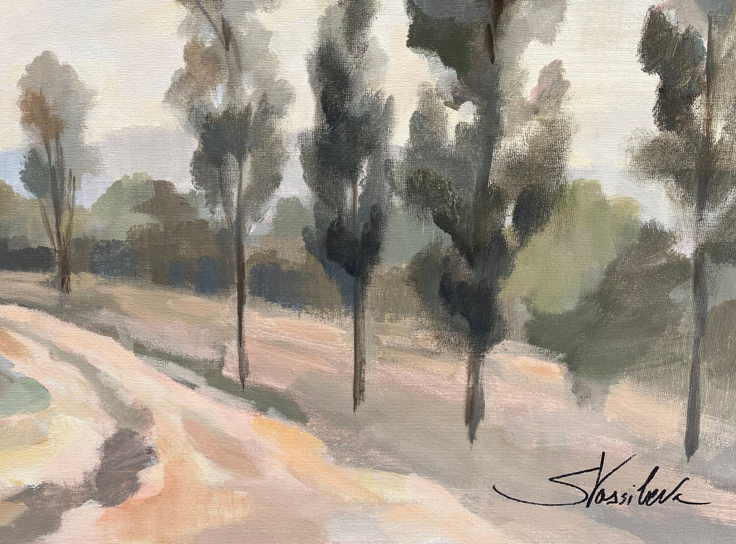 Poplars by the Road - Detail 2