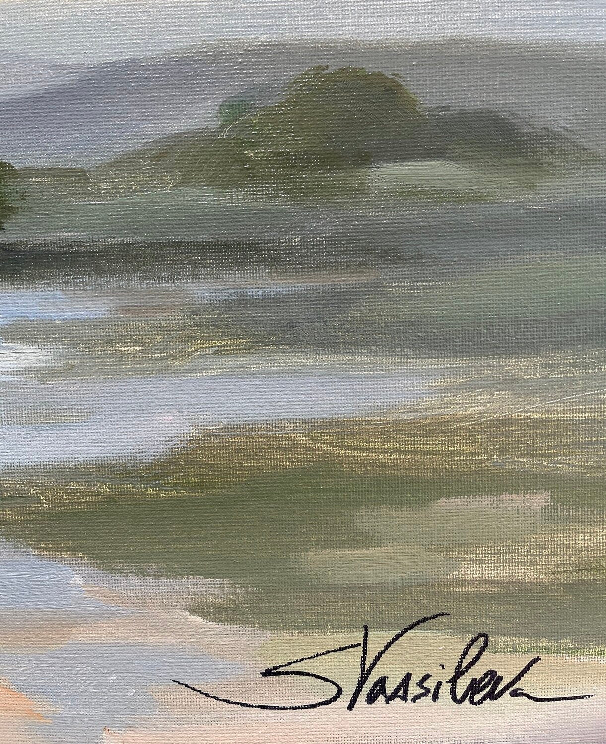 Muted Green Landscape - Detail 3