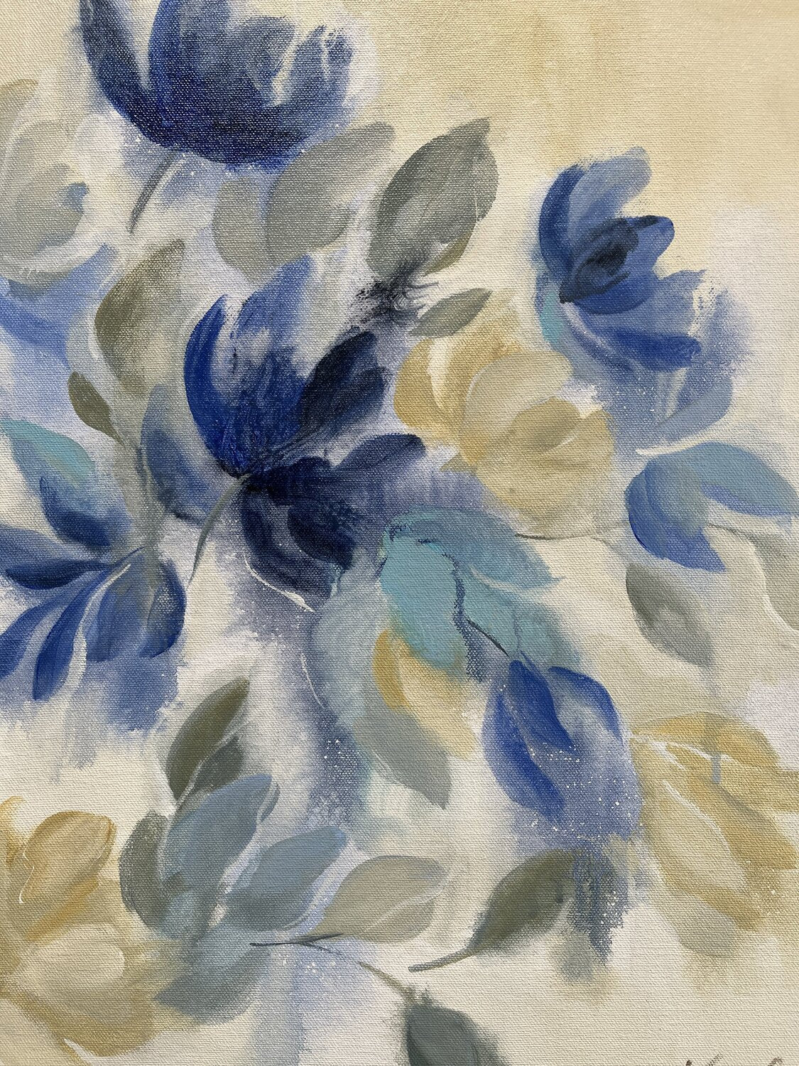 Sapphire Blue Floral I - Detail 2