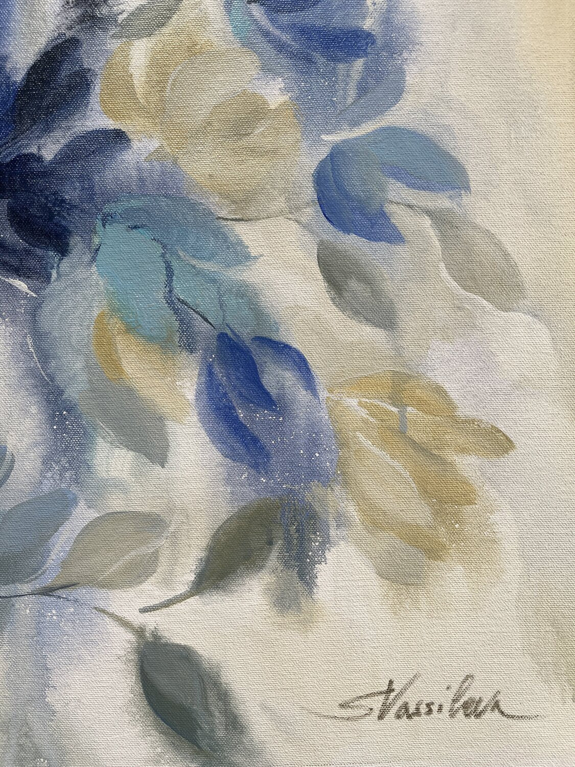 Sapphire Blue Floral I - Detail 1