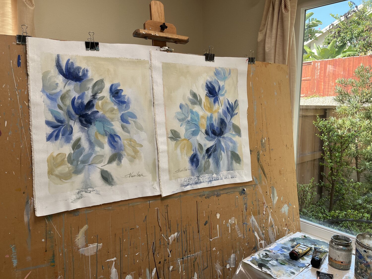 Sapphire Blue Floral I - Detail 3