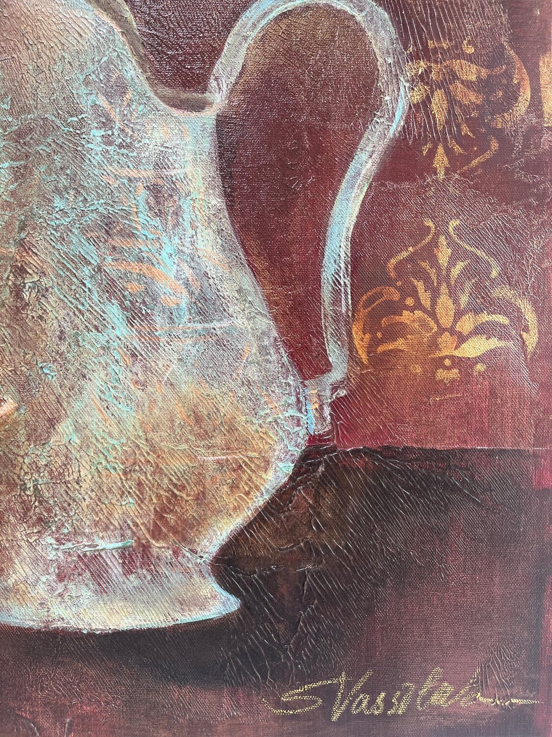 Copper Pots and Terracotta Bowl - Detail 3