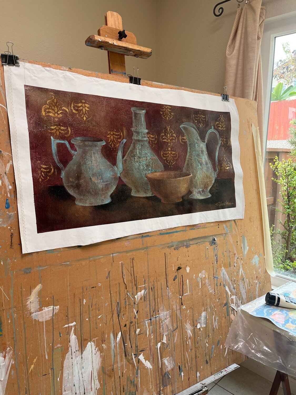 Copper Pots and Terracotta Bowl - Detail 4