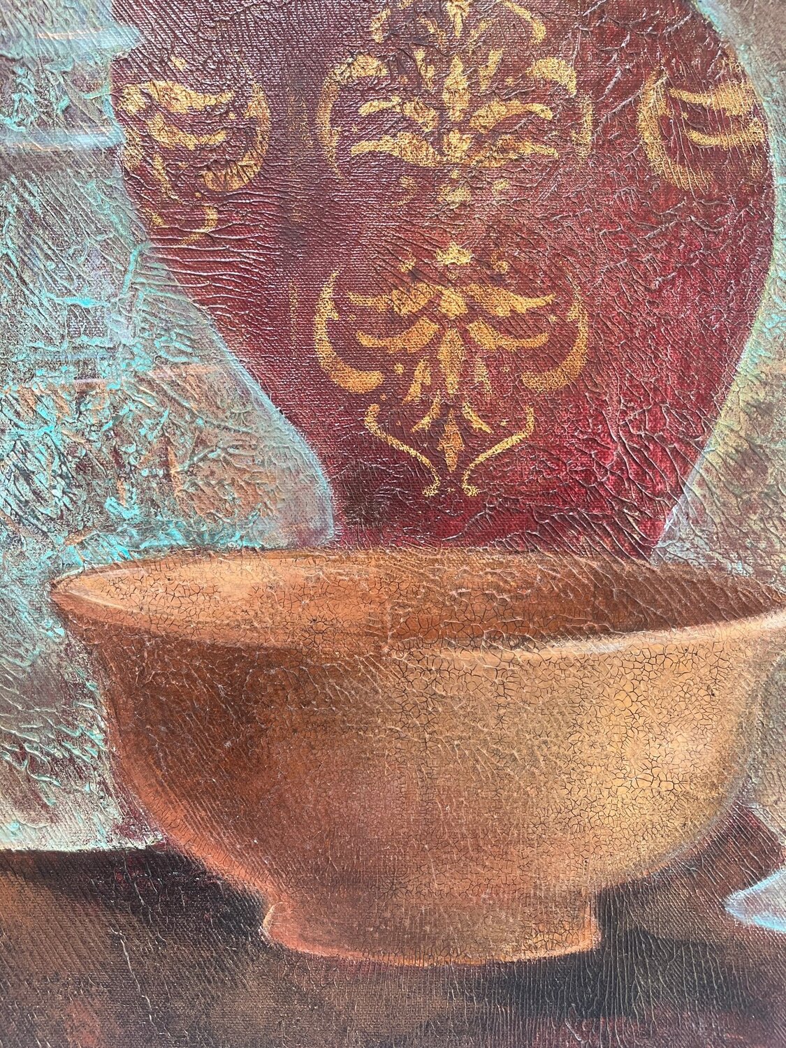 Copper Pots and Terracotta Bowl - Detail 2