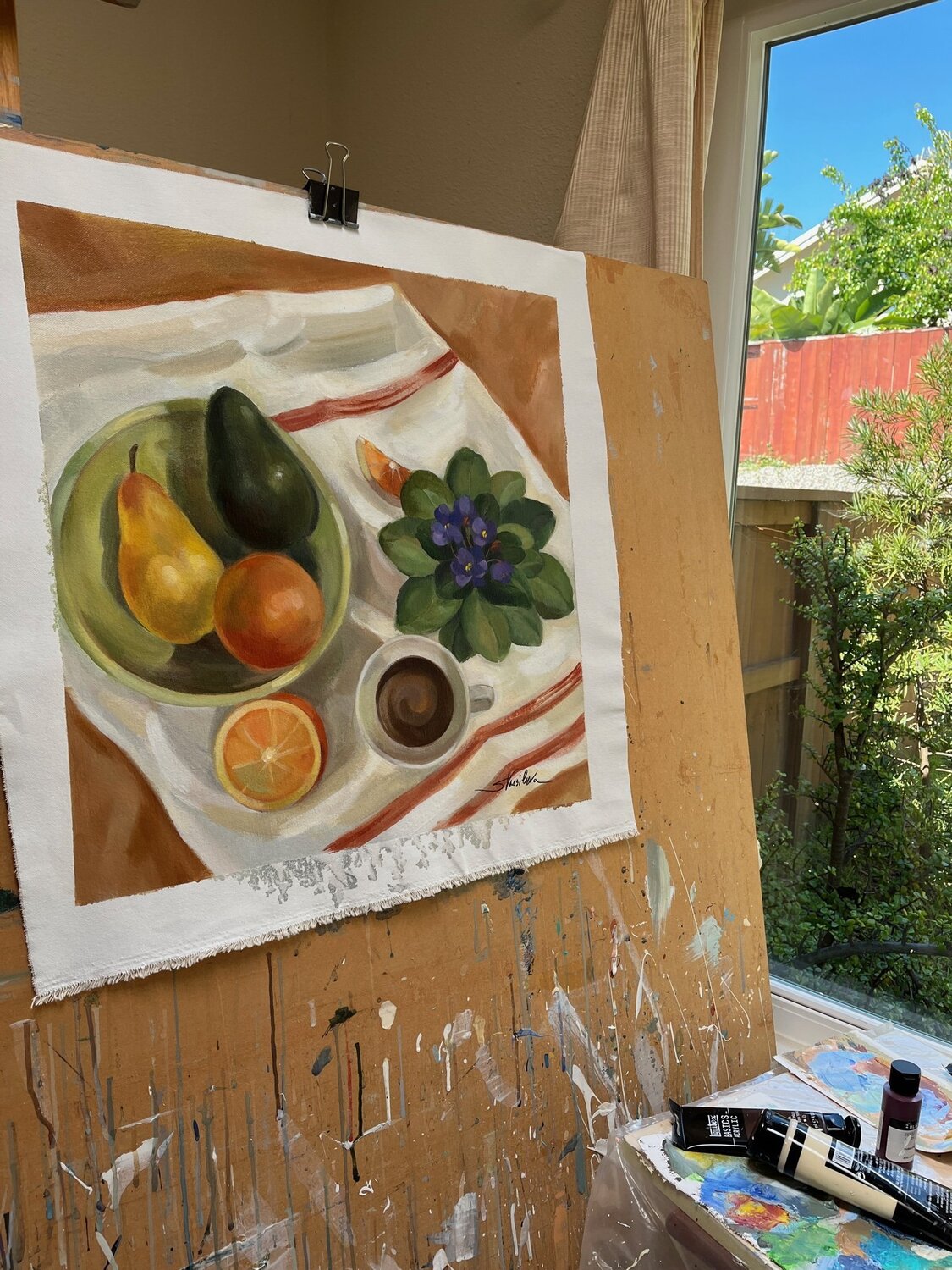 Still Life with Violets - Detail 3