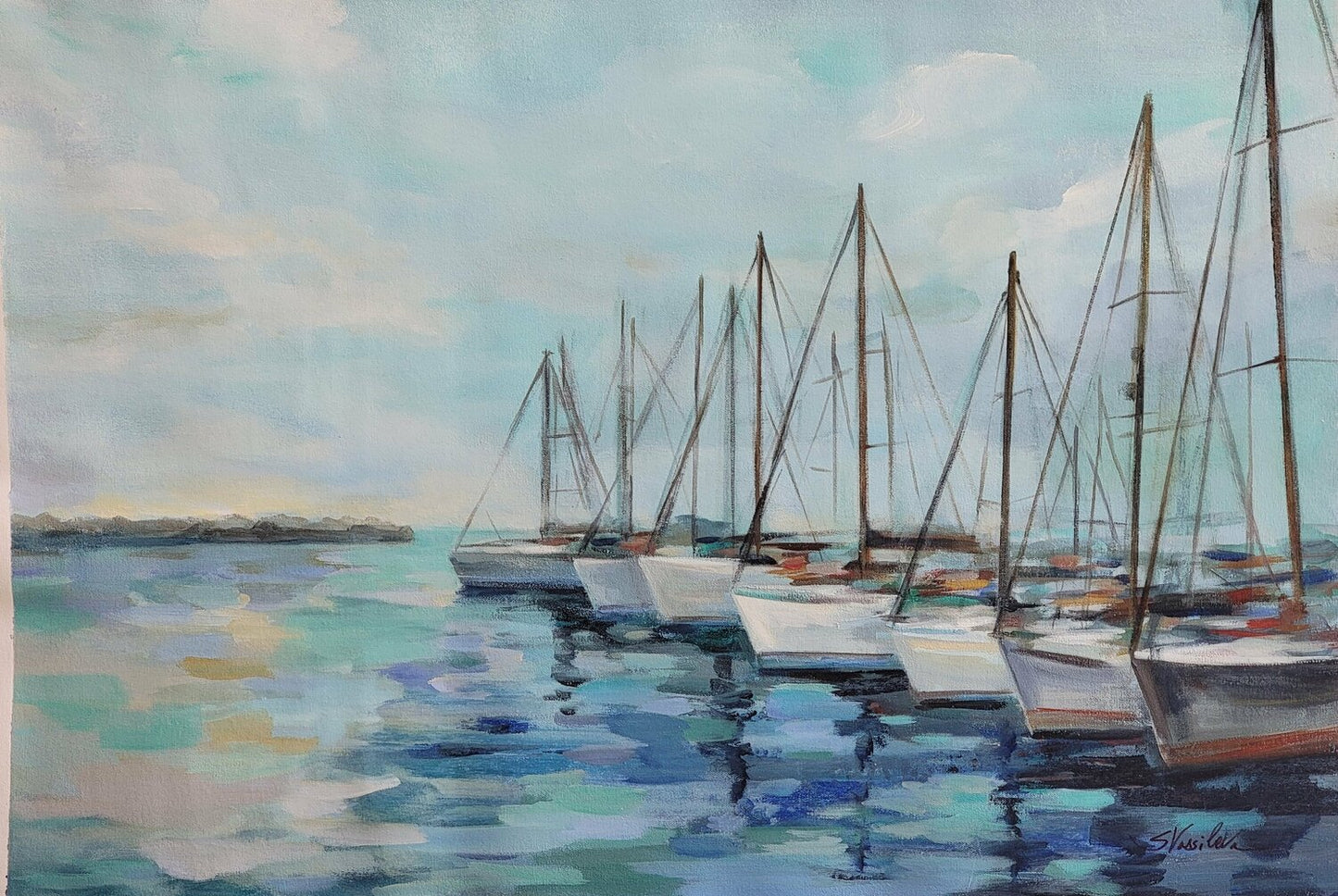 Wave-breaker and Boats by Silvia Vassileva