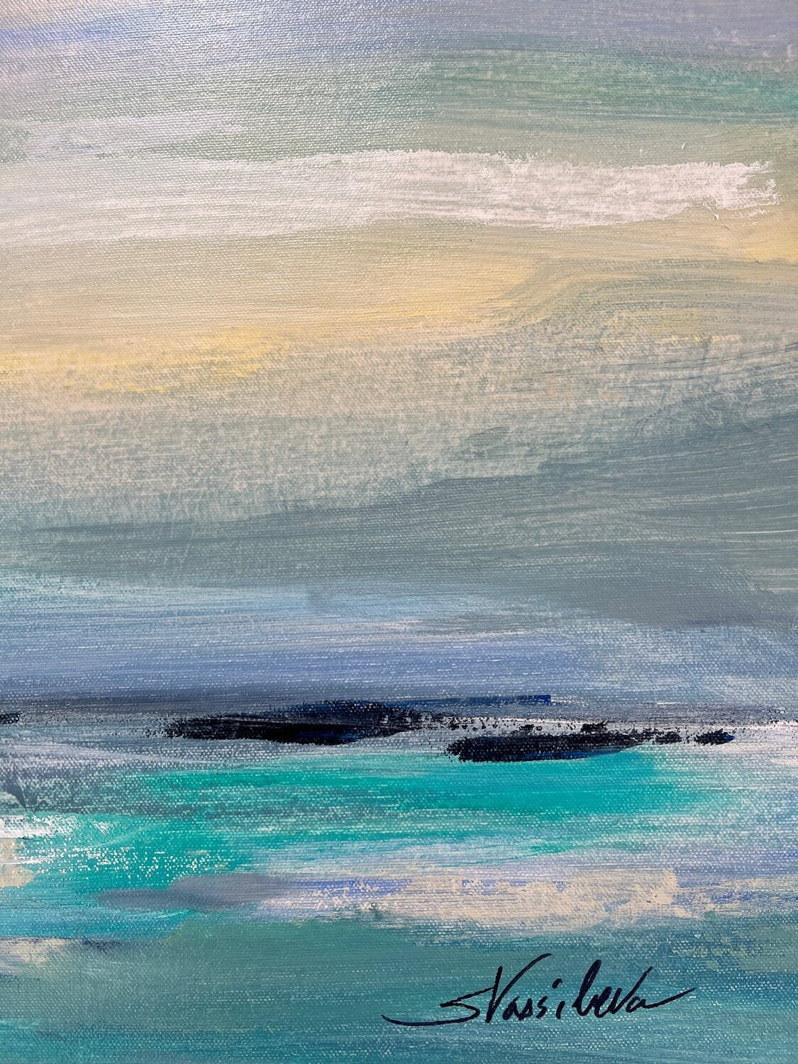 Turquoise Sea Waves II - Detail 2