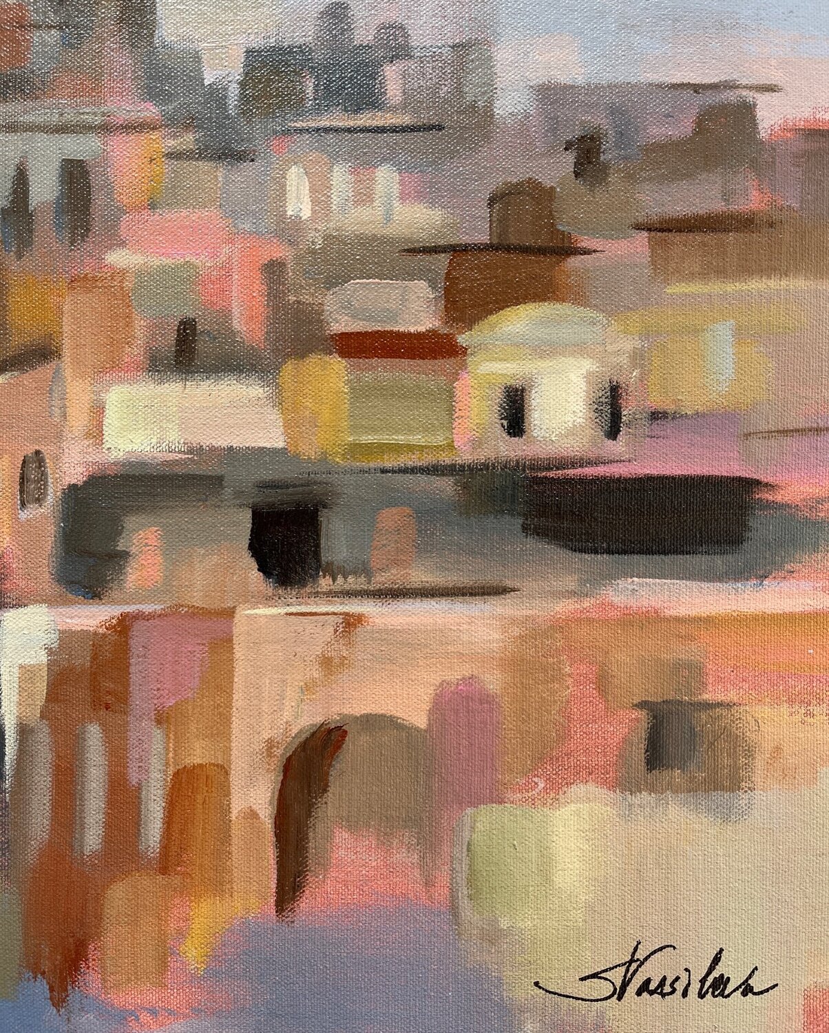 Village at Dawn - Detail 2