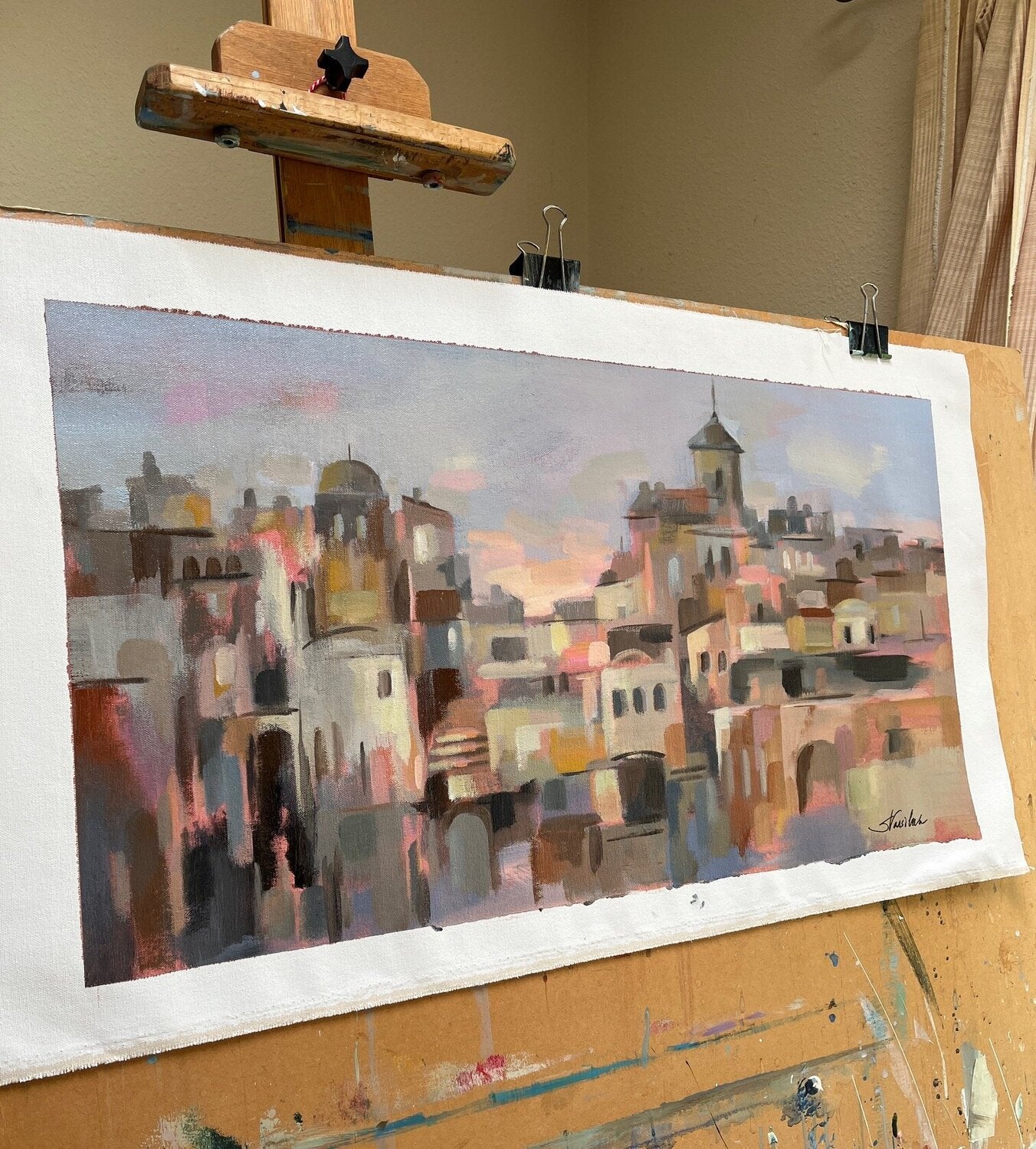 Village at Dawn - Detail 3