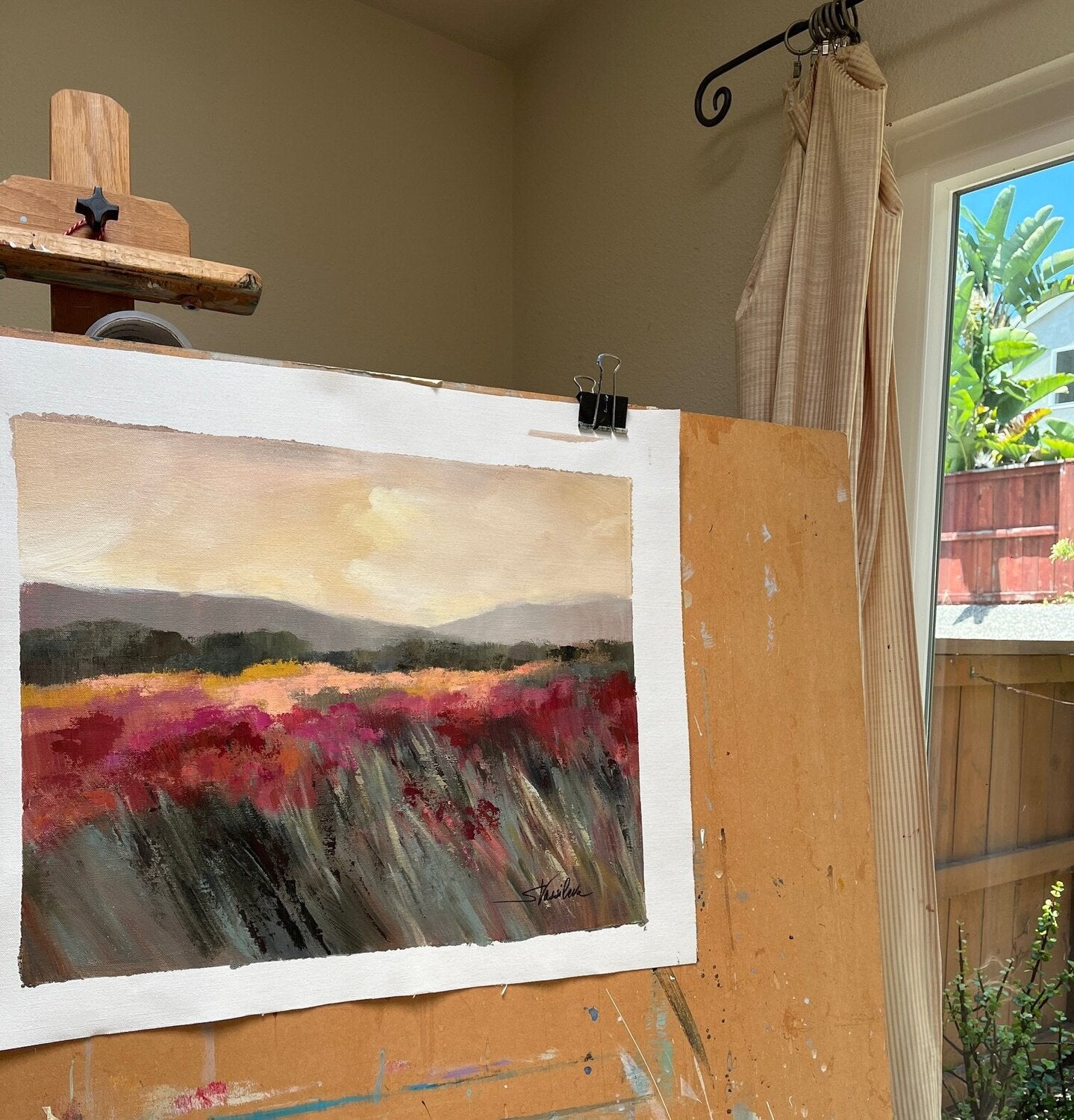 Coral and Magenta Meadow - Detail 4