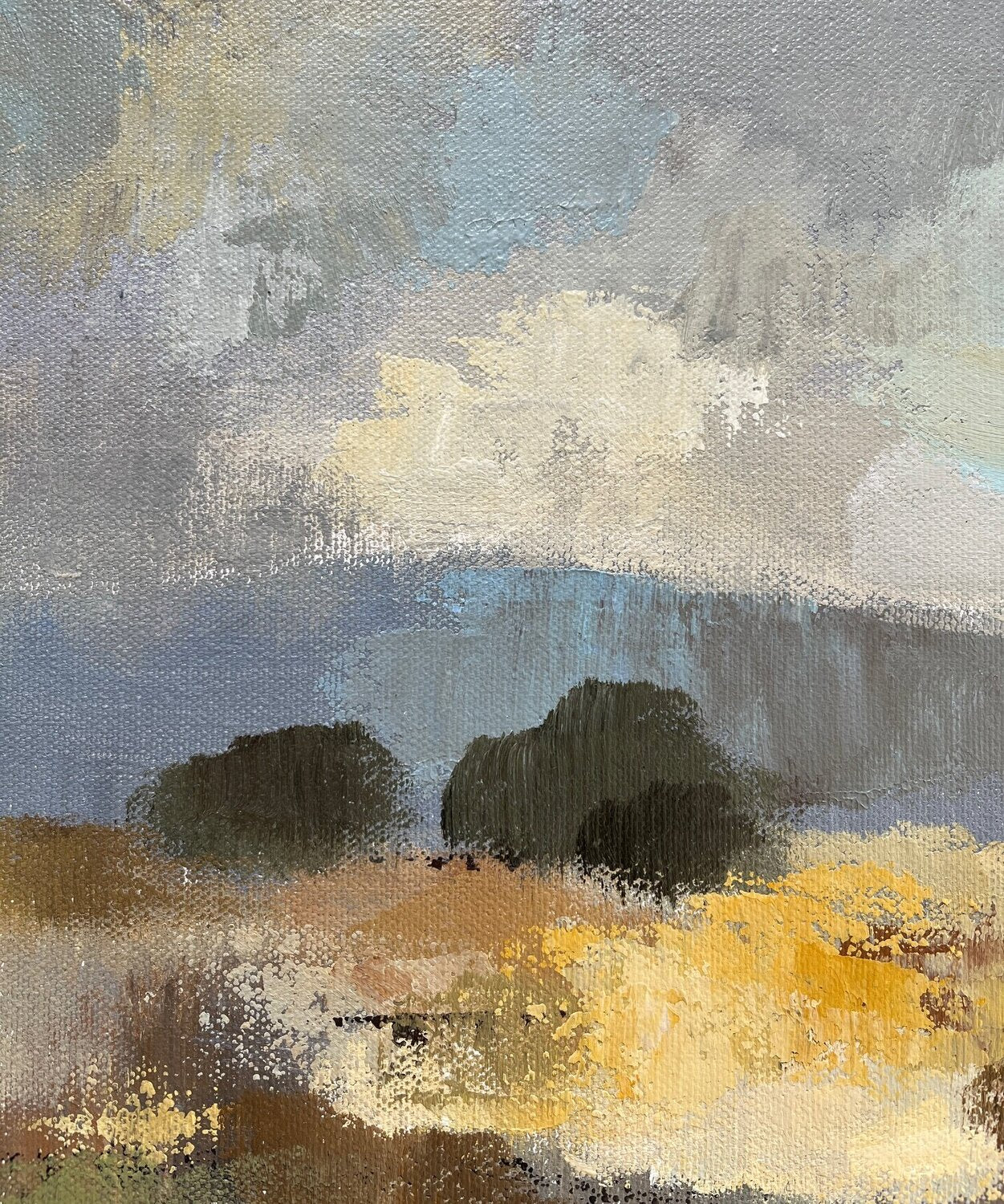 Muted Blue Landscape - Detail 2