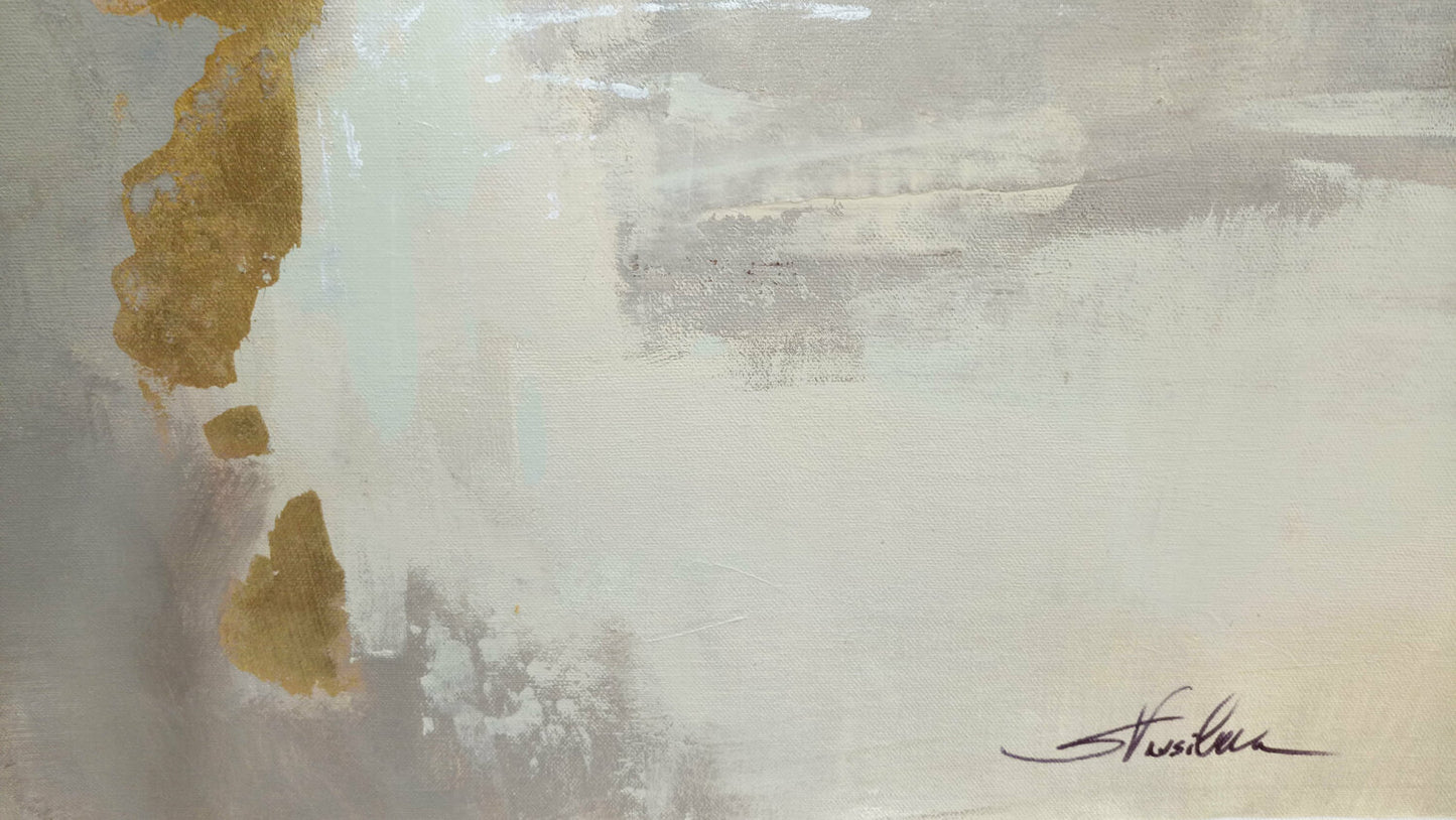 Neutral and Gold Abstract - Detail 3