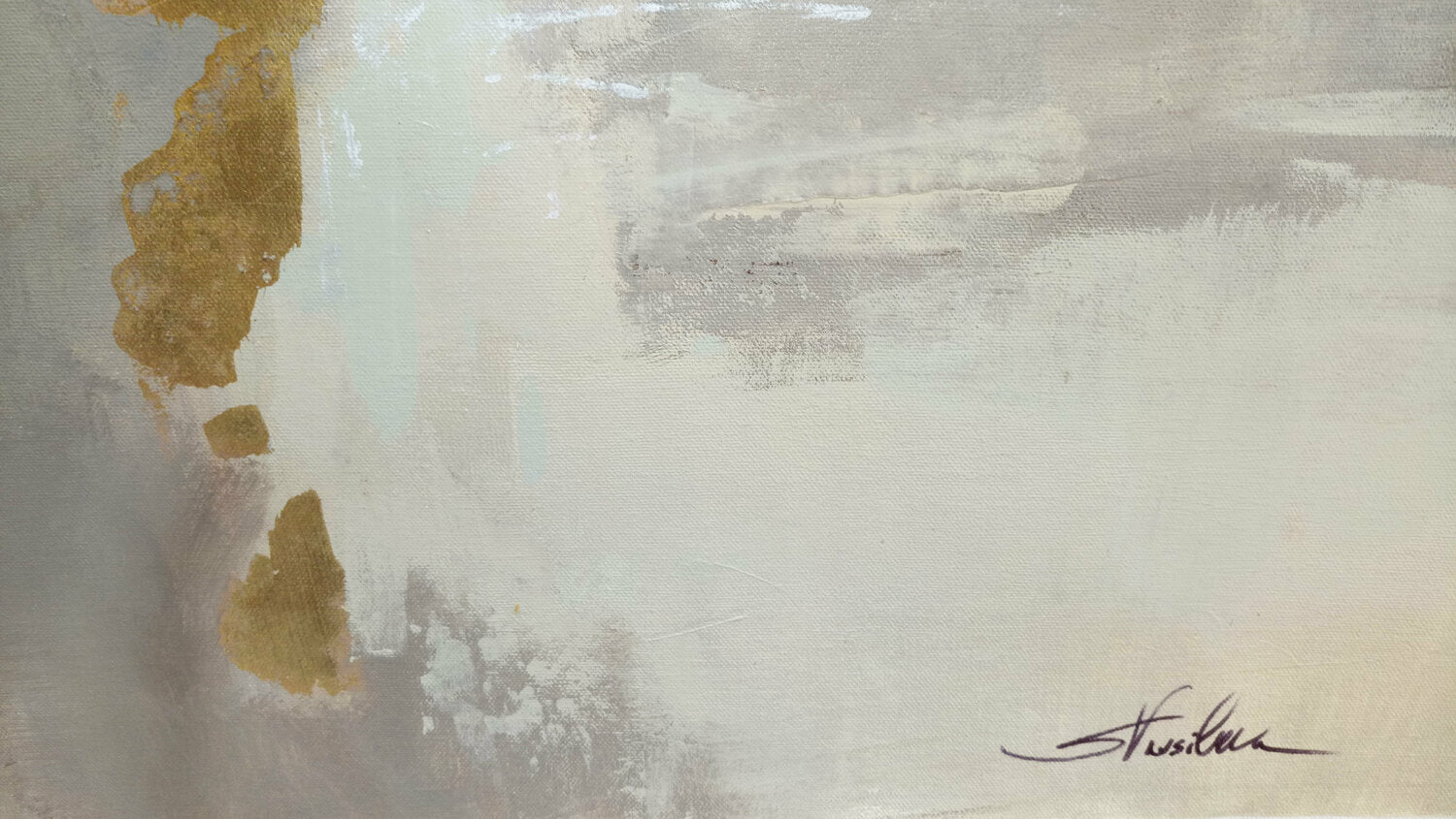 Neutral and Gold Abstract - Detail 3