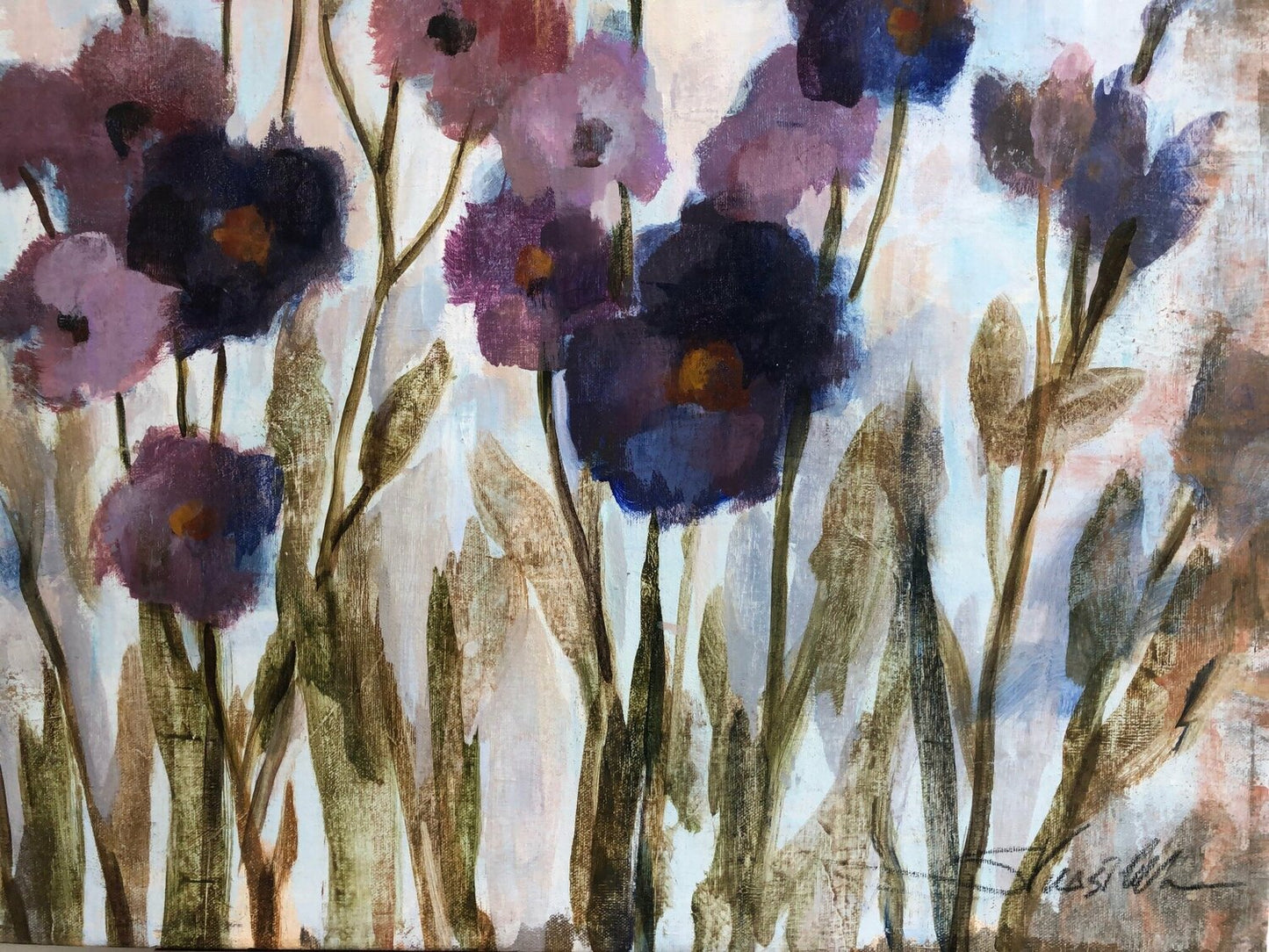 Abstracted Floral in Purple - Detail 2