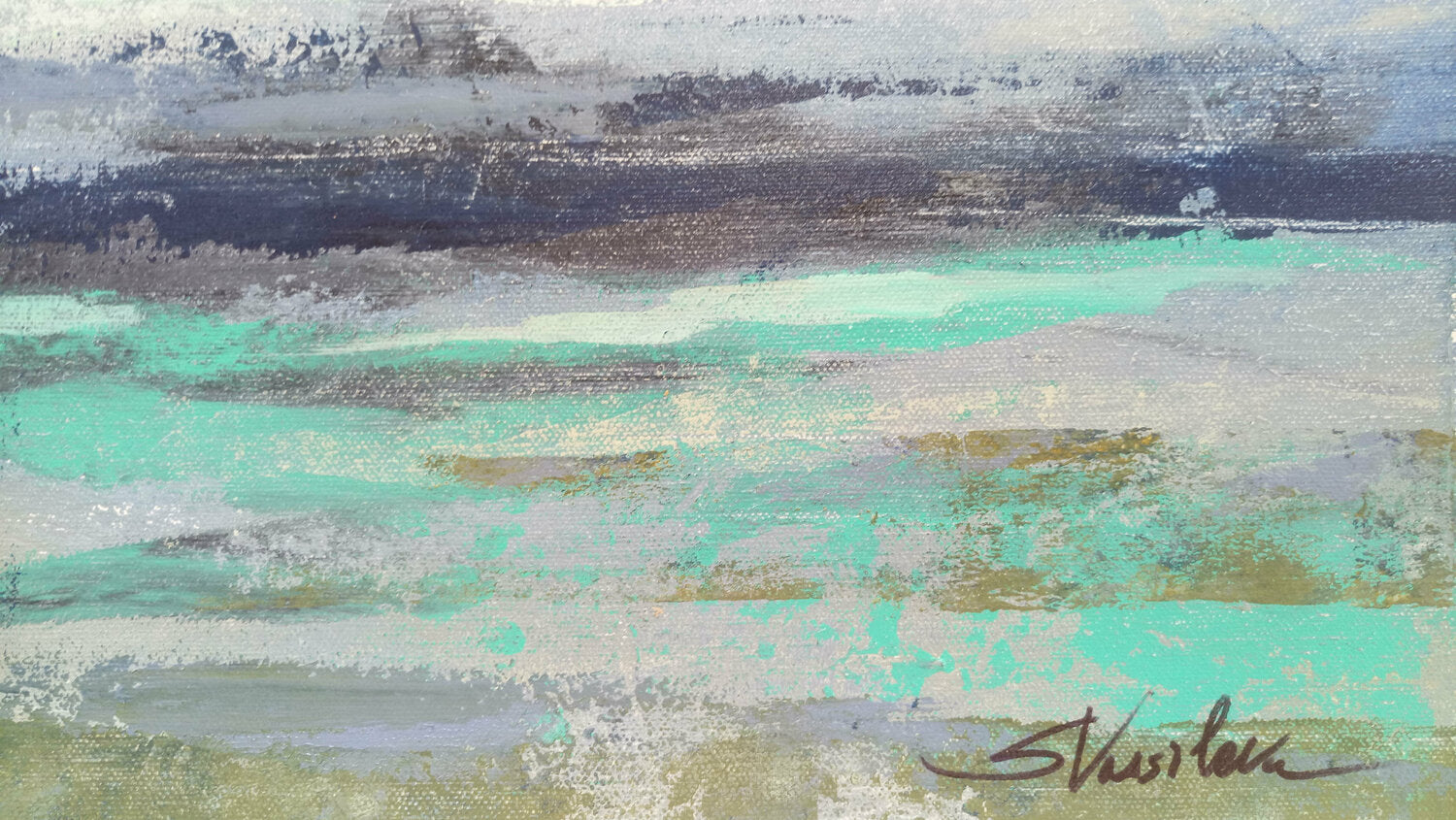 Teal Wave II - Detail 2